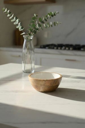Mango Agacı Sunum Servis Kasesi & Dekoratif Kase 20 Cm Krem