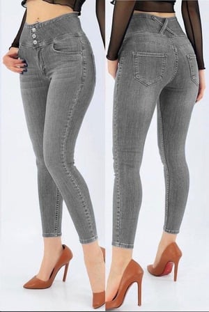 twomeey Yüksek Bel Likralı Jean Pantolon (Renk Seçenekli)
