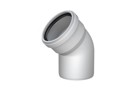 Mey İthalat® Pvc Atık Su Borusu 45 Derece 50 Mm 10 Adet