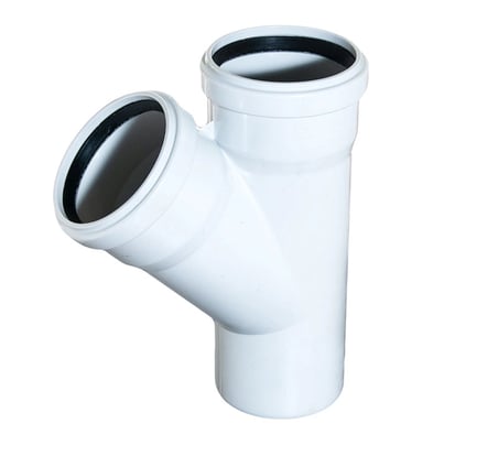 Mey İthalat® Pvc Atık Su Borusu 50X50 Tek Çatal 45 Derece 10 Adet