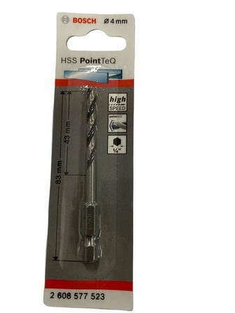 Mey İthalat® Bosch Point Teq Altıgen Şaftlı Hss Matkap Ucu 4 Mm