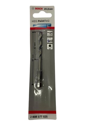 Mey İthalat® Bosch Point Teq Altıgen Şaftlı Hss Matkap Ucu 4,5 Mm
