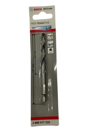 Mey İthalat® Bosch Pointteq Altıgen Şaftlı Hss Matkap Ucu 6,5 Mm
