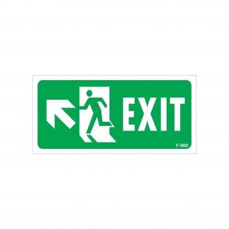 Mey İthalat® Exit Sol Yukarıı Uyarı Levhası 17,5X25 Kod:960