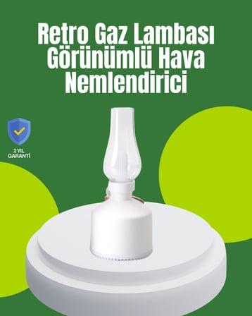 Mey İthalat® Usb Şarjlı Retro Gaz Lambası Hava Nemlendirici Led Atmosfer Işıklı