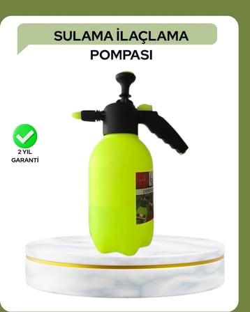 Mey İthalat® 2 Litre Püskürtücü Bakır Nozullu Ayarlı Sprey Temizlik Ve Bahçe