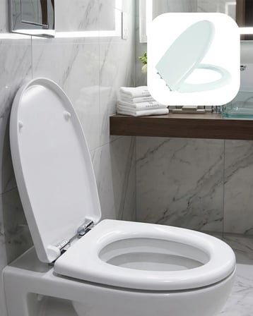 Mey İthalat® Universal Klozet Kapak Seti Kaydırmaz Alt Yüzey Kolay Temizlik Banyo Aksesuarı