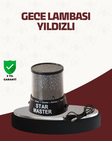 Mey İthalat® Galaxy Efektli Led Projektör Taşınabilir Yıldız Gece Lambası