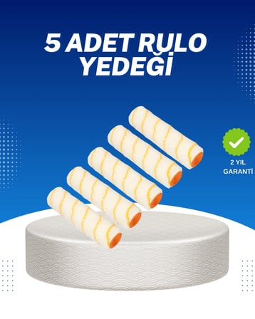 Mey İthalat® 5’Li Emülsiyon Boya Rulosu Duvar Ve Tavan Uygulamasına Uygun