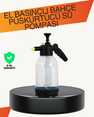 Mey İthalat® Manuel Köpük Üreten Basınçlı Sprey Şişesi 2L Temizlik Ve Oto Yıkama