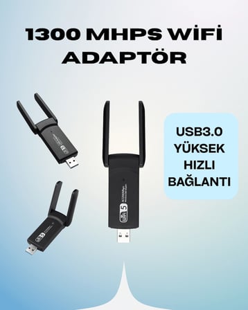 Mey İthalat® Ac1200 Usb Wifi Adaptör