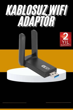 Mey İthalat® Mbps Wifi Alıcı Kablosuz Wifi Adaptörü Çift Band Çift Antenli