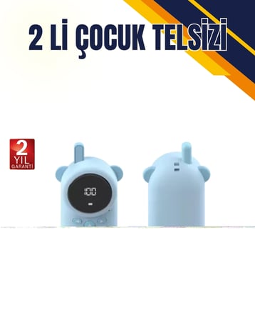 Mey İthalat® Çocuk Ve Bebek Telsizi – 22 Kanal, Vox Modu, Usb Şarjlı, Renkli Ekran