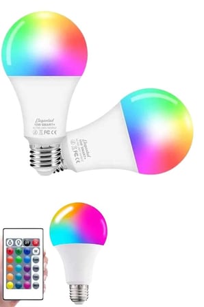 Mey İthalat® Ayarlanabilir Parlaklık Rgb Led Ampul Beyaz Lamba Ve Renkli Ampul
