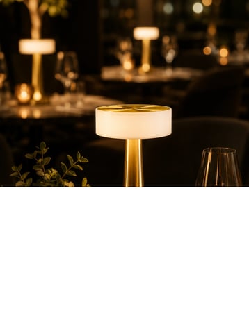 Mey İthalat® Şarjlı Gold Mantar Masa Lambası Dimmer Ayarlı Kablosuz Led Lamba