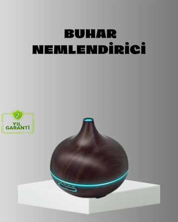 Mey İthalat® Aromaterapi Difüzörü 550 Ml Ultrasonik Nemlendirici Otomatik Kapanma Özellikli