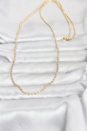 Mey İthalat® CM 14K Renk Top Zincirli Model 60 cm Kadın Kolye