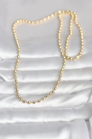 Mey İthalat® CM 14K Renk Top Zincirli Model 60 cm Kadın Kolye