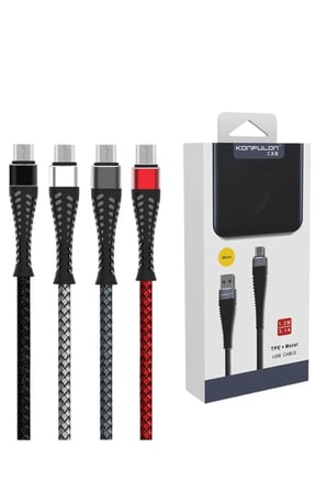 Mey İthalat® S61 Micro USB Kablo 1.2M 2.1A - Kırmızı