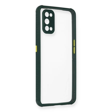 Mey İthalat® Realme 7 Pro Kılıf Miami Şeffaf Silikon - Koyu Yeşil