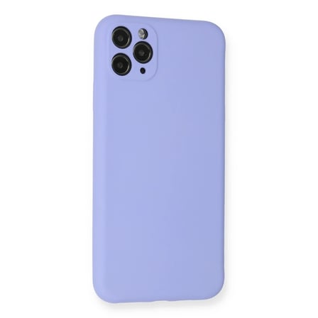 Mey İthalat® iPhone 11 Pro Max Kılıf Nano içi Kadife Silikon - Lila