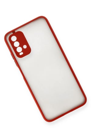 Mey İthalat® Redmi 9T Kılıf Montreal Silikon Kapak - Kırmızı