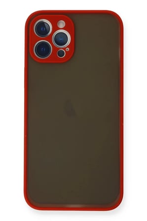 Mey İthalat® iPhone 12 Pro Kılıf Montreal Silikon Kapak - Kırmızı