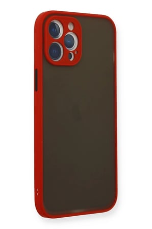 Mey İthalat® iPhone 12 Pro Kılıf Montreal Silikon Kapak - Kırmızı