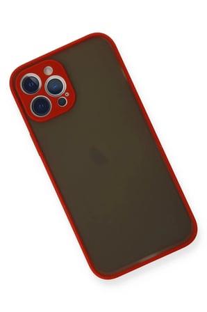 Mey İthalat® iPhone 12 Pro Kılıf Montreal Silikon Kapak - Kırmızı
