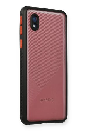 Mey İthalat® Samsung Galaxy A01 Core Kılıf Miami Şeffaf Silikon - Siyah