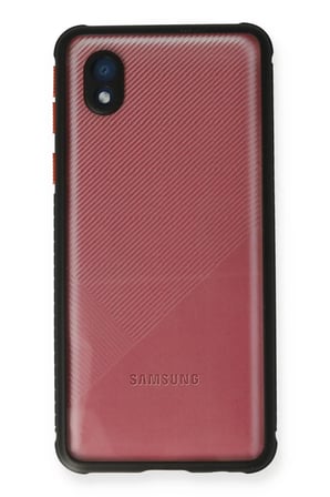 Mey İthalat® Samsung Galaxy A01 Core Kılıf Miami Şeffaf Silikon - Siyah