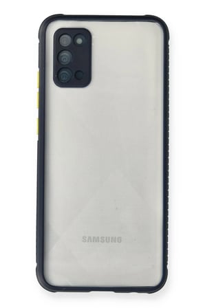 Mey İthalat® Samsung Galaxy A02S Kılıf Miami Şeffaf Silikon - Lacivert