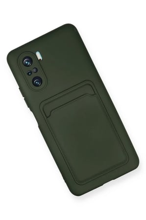 Mey İthalat® Mi 11i Kılıf Kelvin Kartvizitli Silikon - Koyu Yeşil