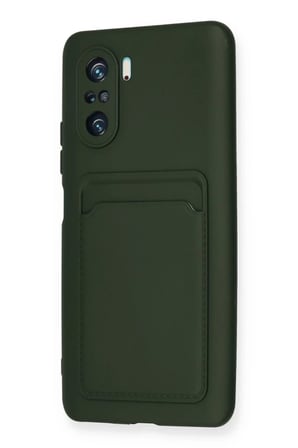 Mey İthalat® Mi 11i Kılıf Kelvin Kartvizitli Silikon - Koyu Yeşil