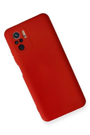 Mey İthalat® Redmi Note 10 Kılıf Nano içi Kadife Silikon - Kırmızı