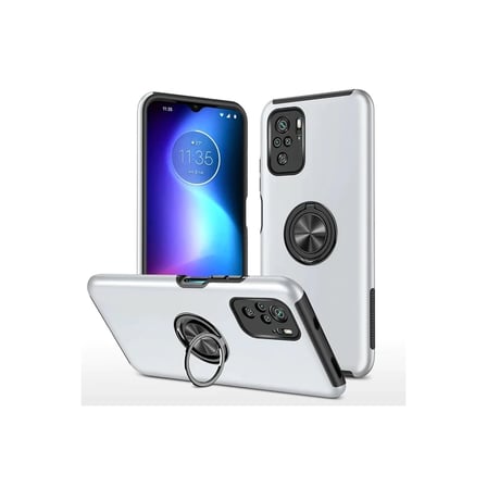 Mey İthalat® Poco F3 Kılıf Elit Yüzüklü Kapak - Gümüş