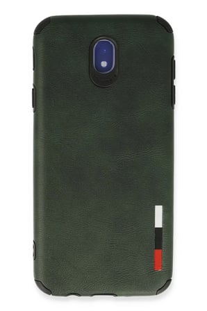Mey İthalat® Samsung Galaxy J7 Pro / J730 Kılıf Loop Deri Silikon - Yeşil