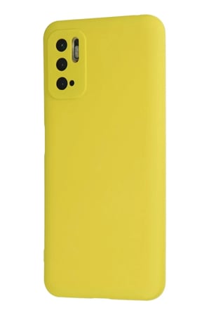 Mey İthalat® Redmi Note 10 5G Kılıf Nano içi Kadife Silikon - Sarı
