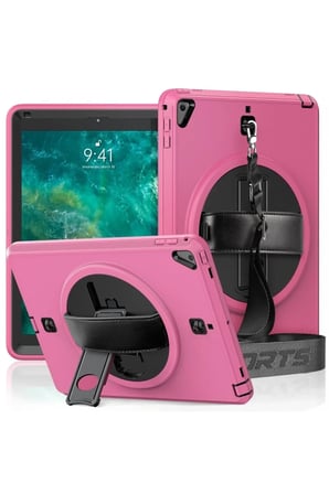 Mey İthalat® iPad 5 Air 9.7 Kılıf Strap-C Otterbox Tablet Kapak - Pembe