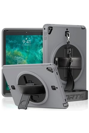 Mey İthalat® iPad 5 Air 9.7 Kılıf Strap-C Otterbox Tablet Kapak - Gri