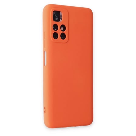 Mey İthalat® Redmi Note 11T Kılıf Nano içi Kadife Silikon - Turuncu