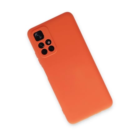 Mey İthalat® Redmi Note 11T Kılıf Nano içi Kadife Silikon - Turuncu