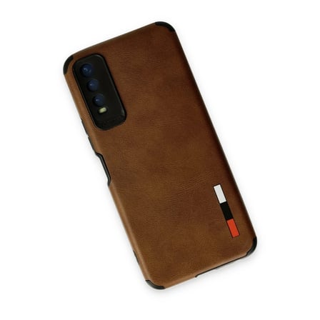 Mey İthalat® Vivo Y11S Kılıf Loop Deri Silikon - Kahverengi