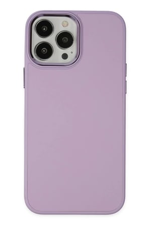 Mey İthalat® iPhone 13 Pro Kılıf Asya Deri Silikon - Lila