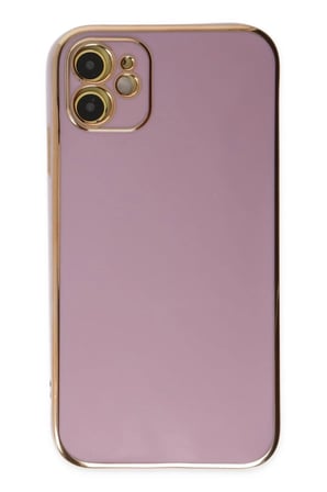 Mey İthalat® iPhone 12 Kılıf Volet Silikon - Mor
