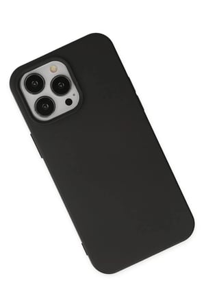 Mey İthalat® iPhone 14 Pro Max Kılıf Nano içi Kadife Silikon - Siyah