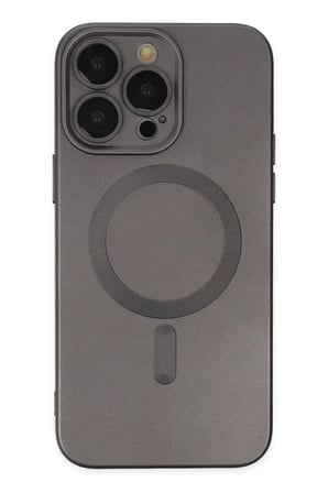 Mey İthalat® iPhone 13 Pro Kılıf Moshi Lens Magneticsafe Silikon - Füme