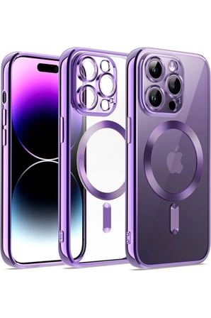 Mey İthalat® iPhone 13 Pro Max Kılıf Kross Magneticsafe Kapak - Mor