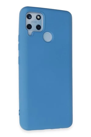 Mey İthalat® Realme C15 Kılıf Nano içi Kadife Silikon - Mavi