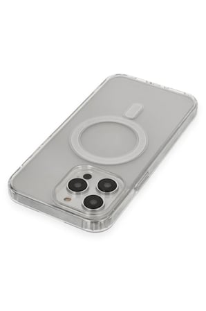 Mey İthalat® iPhone 14 Pro Kılıf Matte Şeffaf Magneticsafe - Şeffaf